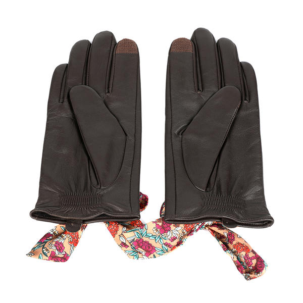 Black or colorful color women leather gloves AW2022-12